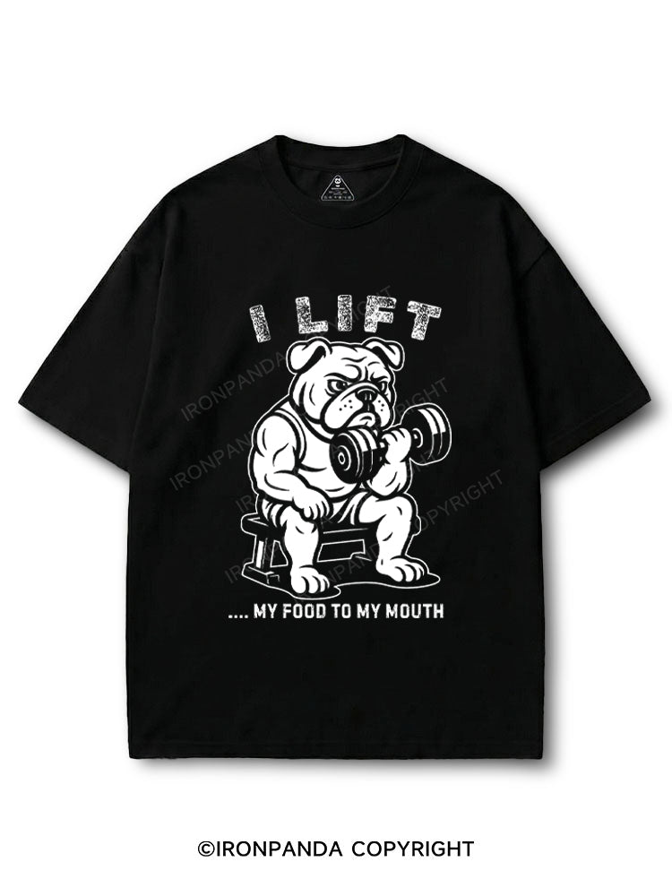 I LIFT, MY FOOD TO MY MOUTH COTTON PUMP COVER