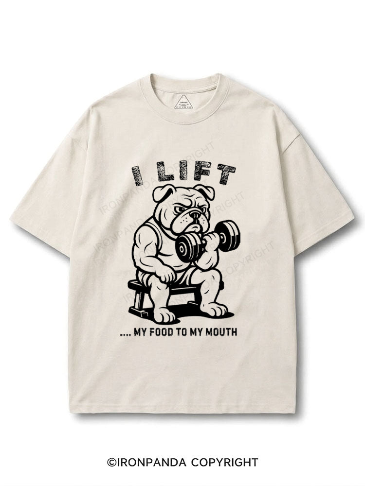 I LIFT, MY FOOD TO MY MOUTH COTTON PUMP COVER