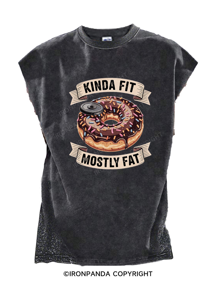 Kinda Fit Mostly Fat Fitness Cut Off Tank