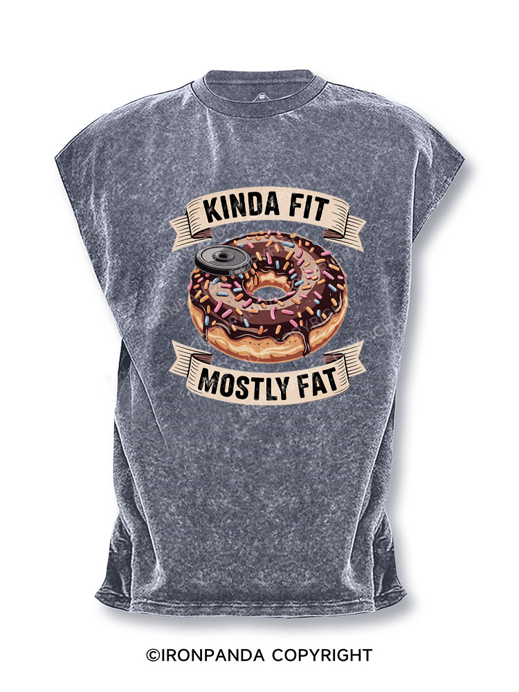 Kinda Fit Mostly Fat Fitness Cut Off Tank