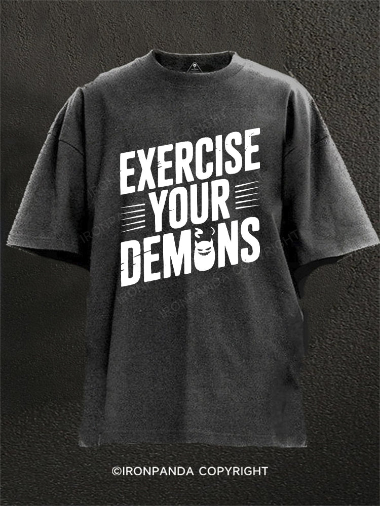 Exercise Your Demons Washed Gym Shirt