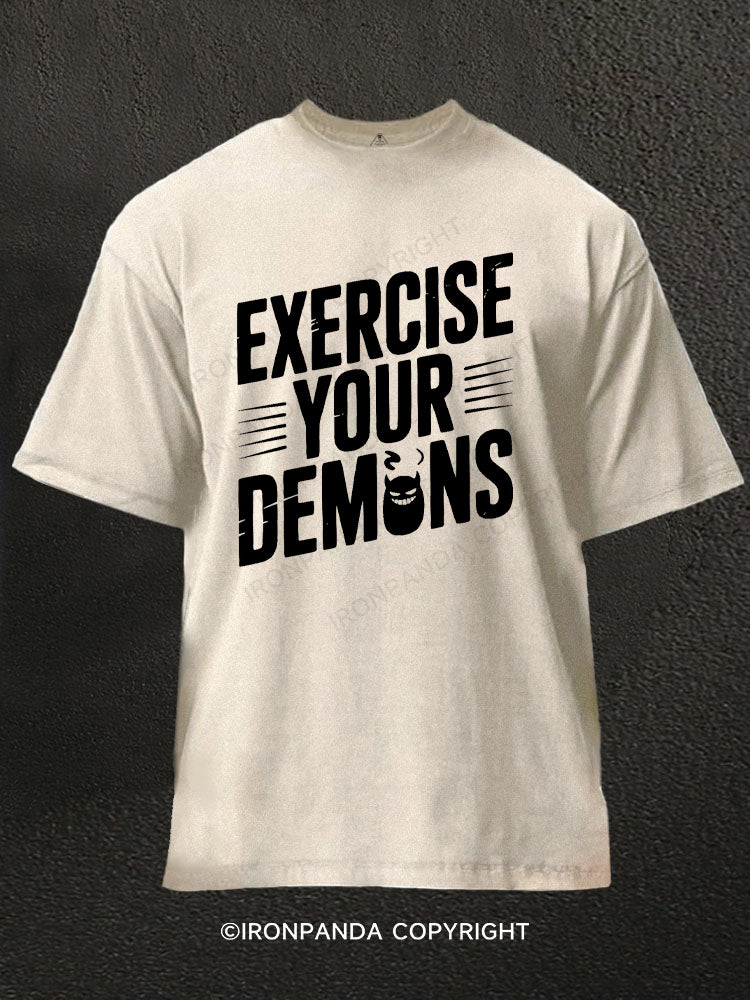 Exercise Your Demons Washed Gym Shirt