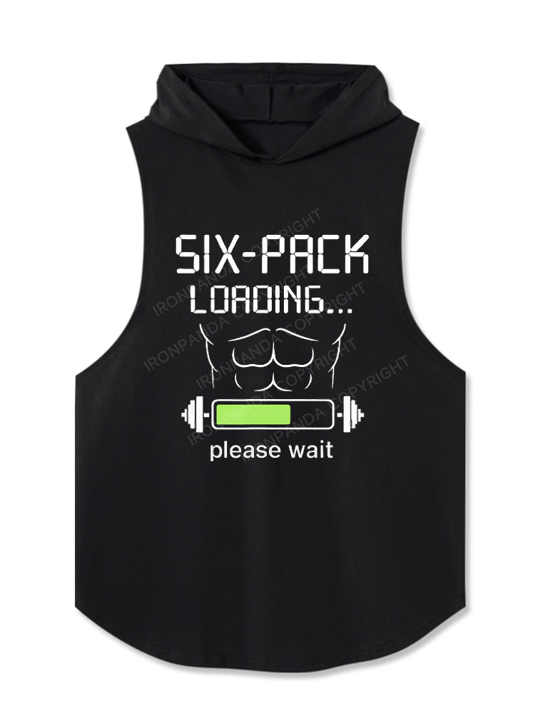 Six-Pack Loading Humor Hooded Tank