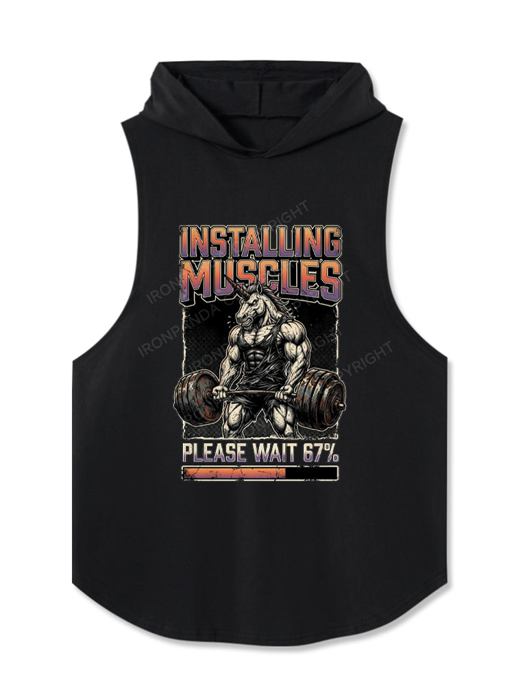 Installing Muscles Please wait 67 Unicorn Hooded Tank