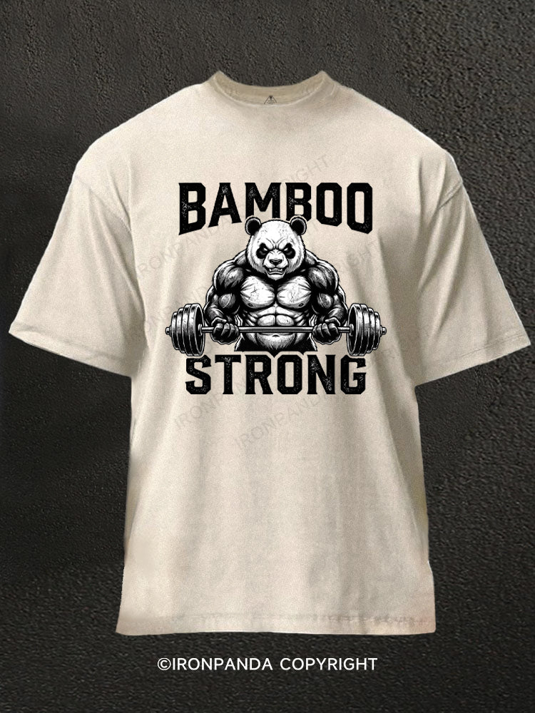 BAMBOO STRONG Washed Gym Shirt