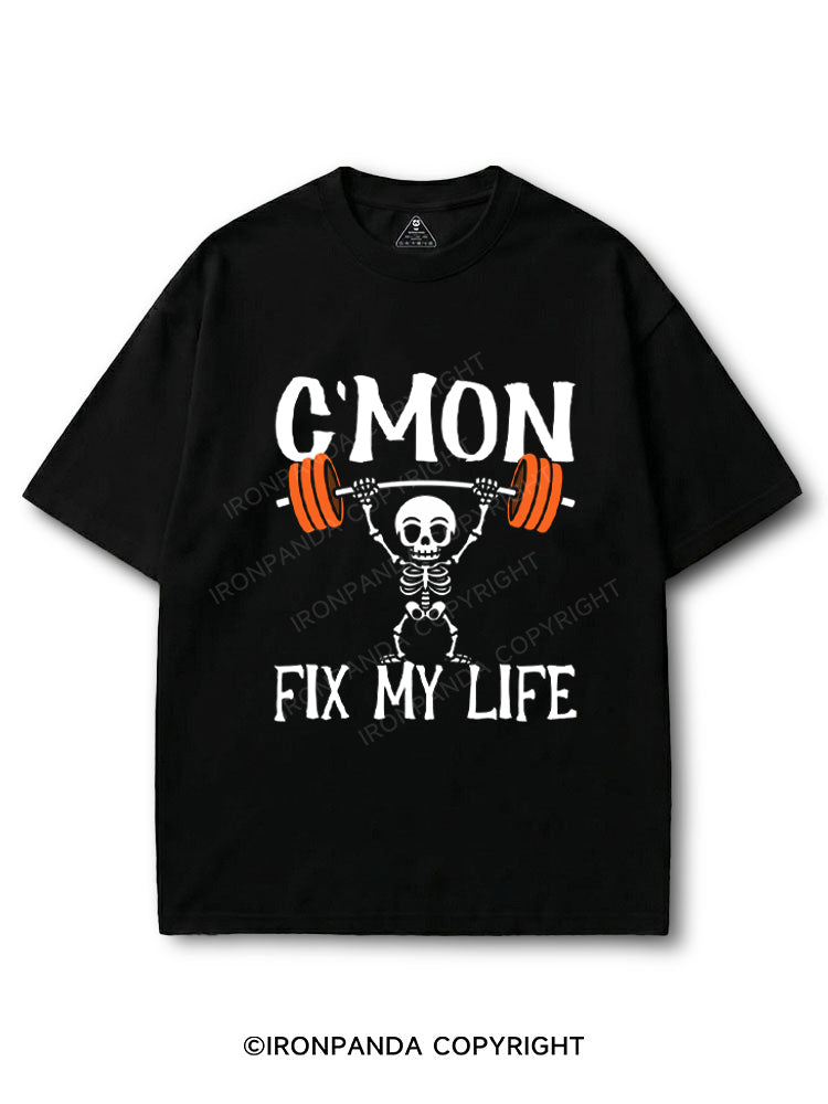 C'Mon Fix My Life Skeleton COTTON PUMP COVER