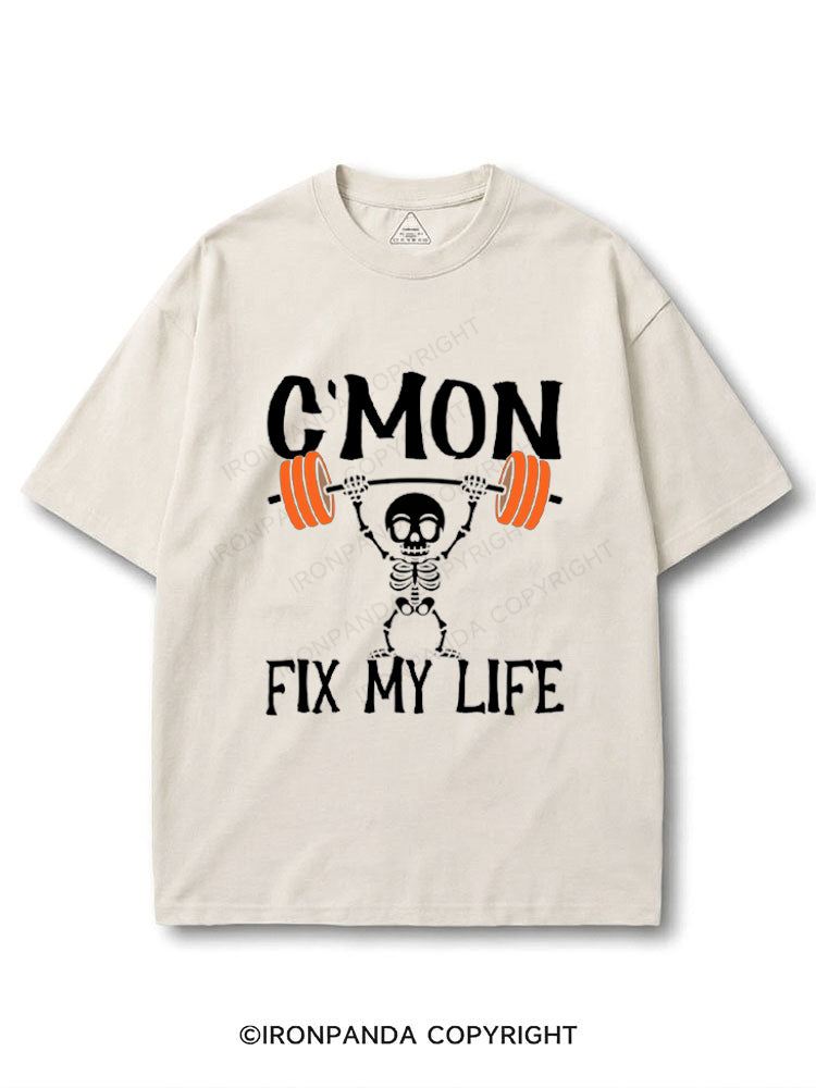 C'Mon Fix My Life Skeleton COTTON PUMP COVER