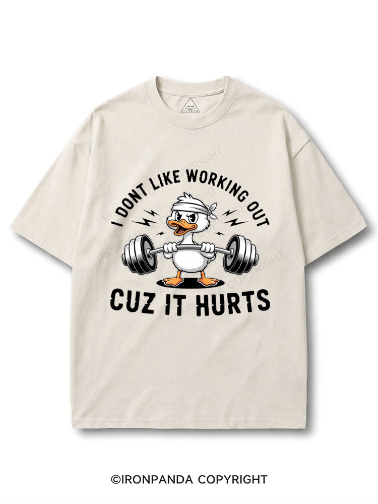 I Don't Like Working Out Cuz It Hurts Duck COTTON PUMP COVER