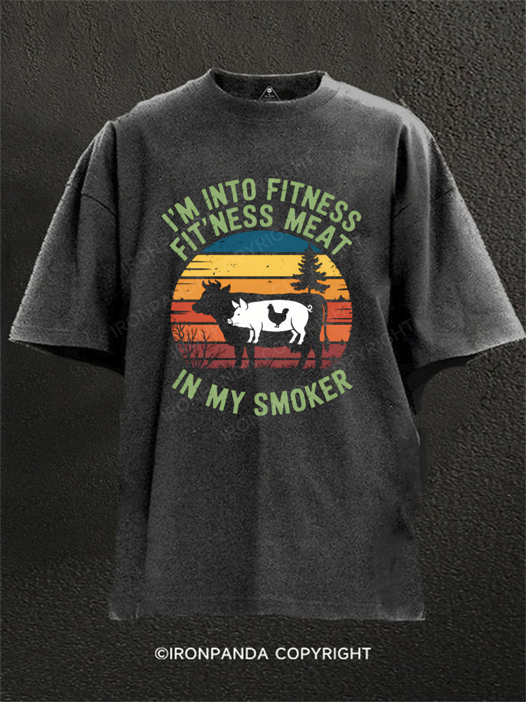 Fitness Gym Pun Joke Meat Washed Gym Shirt