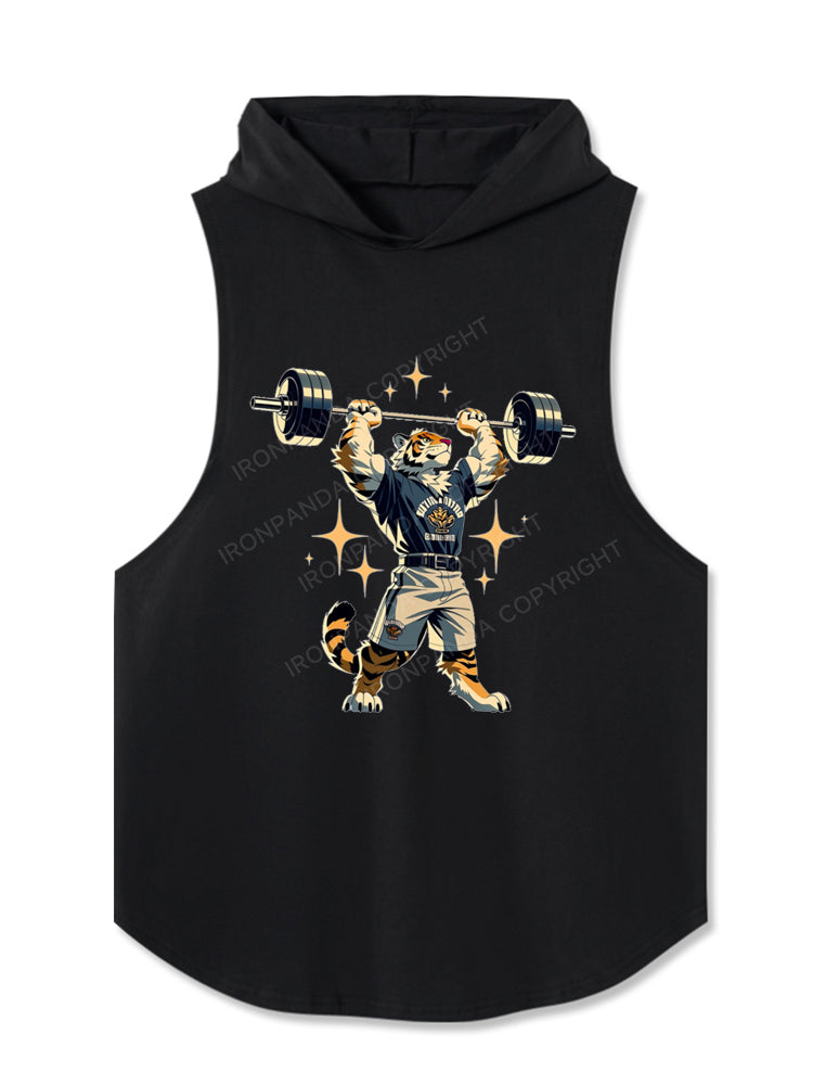 tiger at gym Hooded Tank