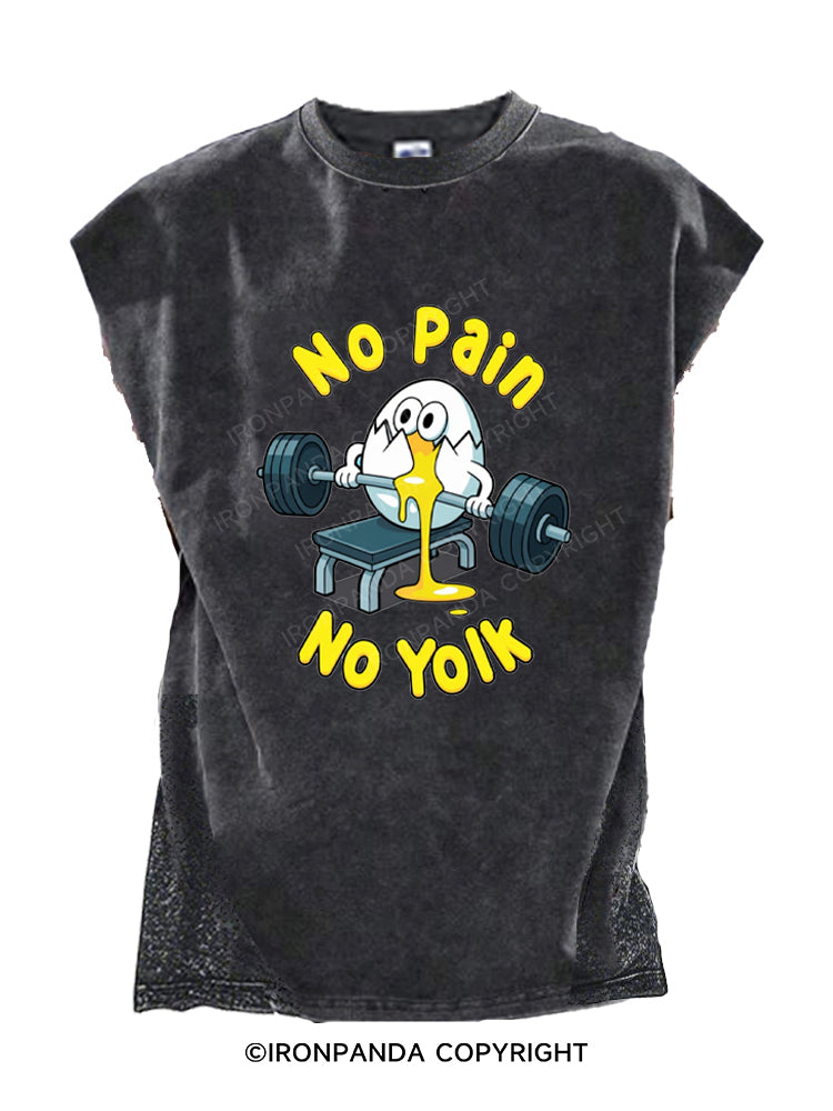No Pain, No Yolk funny Egg Cut Off Tank