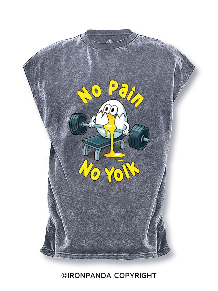 No Pain, No Yolk funny Egg Cut Off Tank
