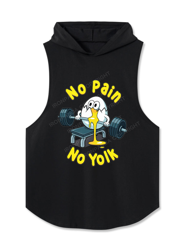 No Pain, No Yolk funny Egg Hooded Tank