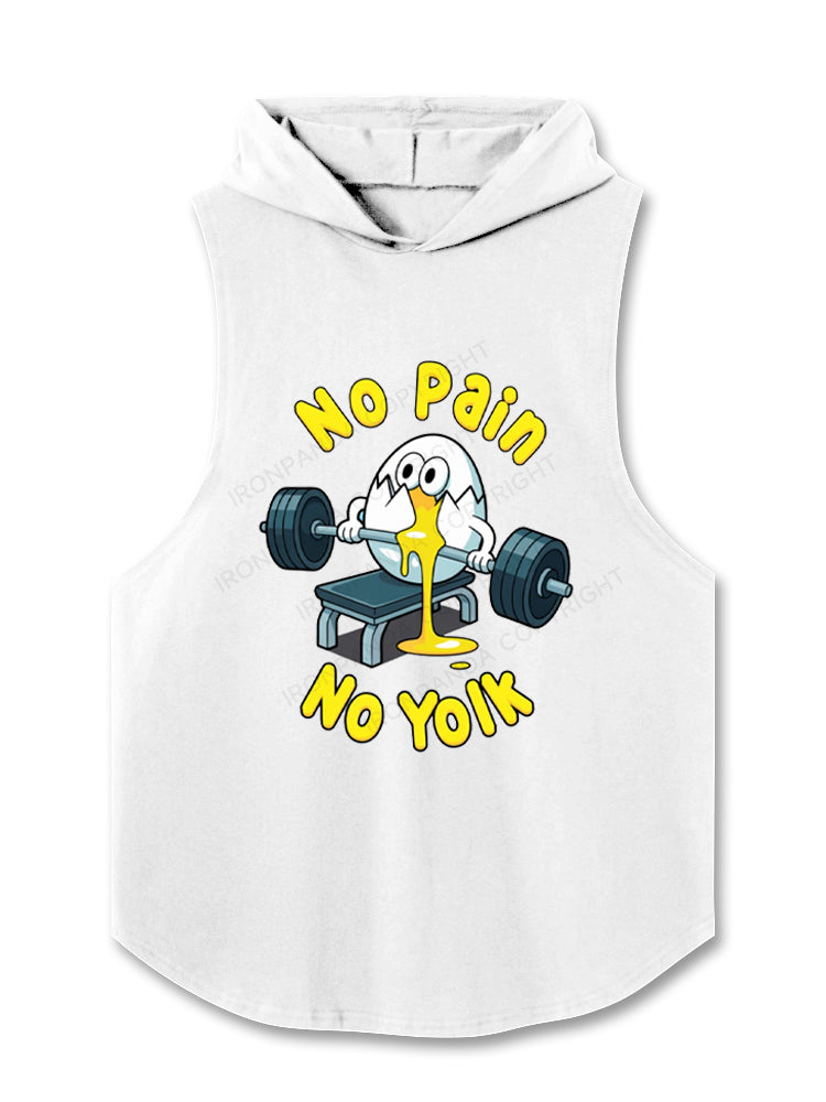 No Pain, No Yolk funny Egg Hooded Tank