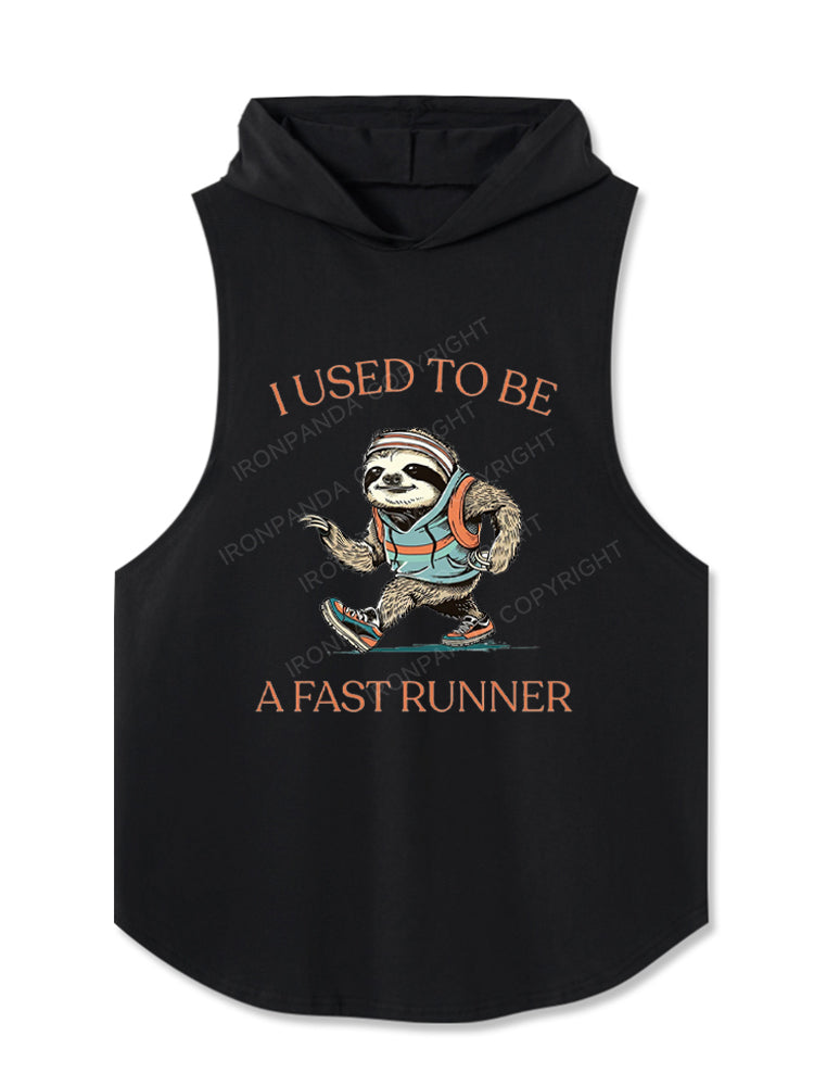 I Used To Be A Fast Runner Funny Sloth Jogging Hooded Tank