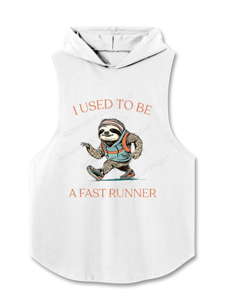 I Used To Be A Fast Runner Funny Sloth Jogging Hooded Tank