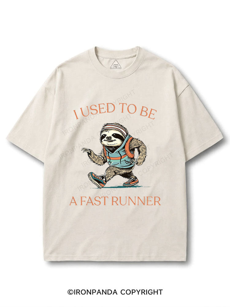 I Used To Be A Fast Runner Funny Sloth Jogging COTTON PUMP COVER