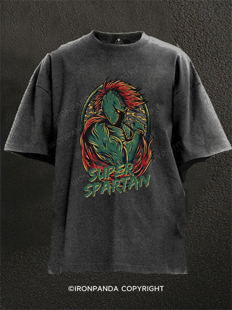 Super Spartan Washed Gym Shirt
