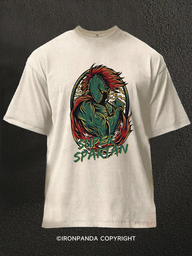 Super Spartan Washed Gym Shirt