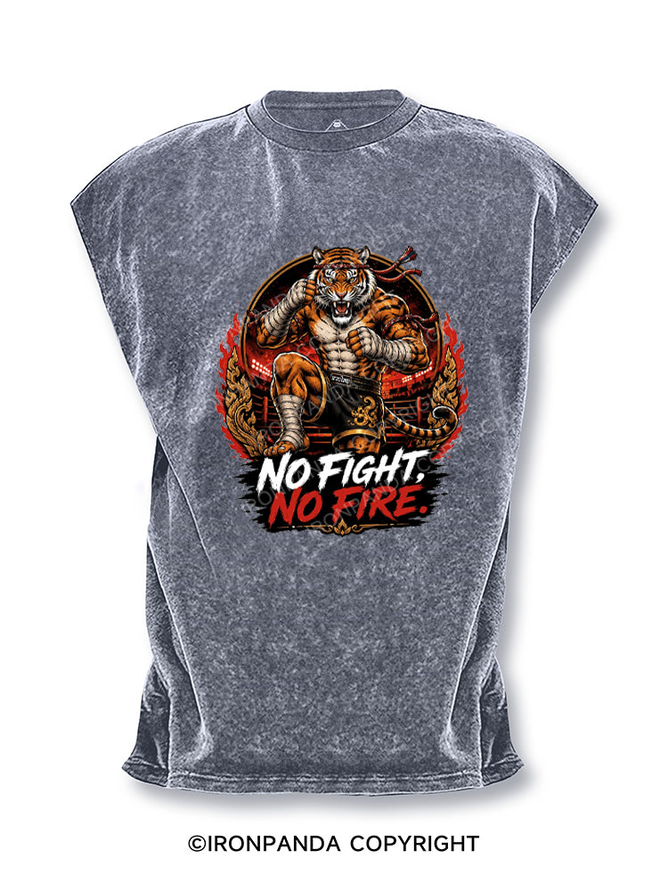 No Fight No Fire Tiger Cut Off Tank