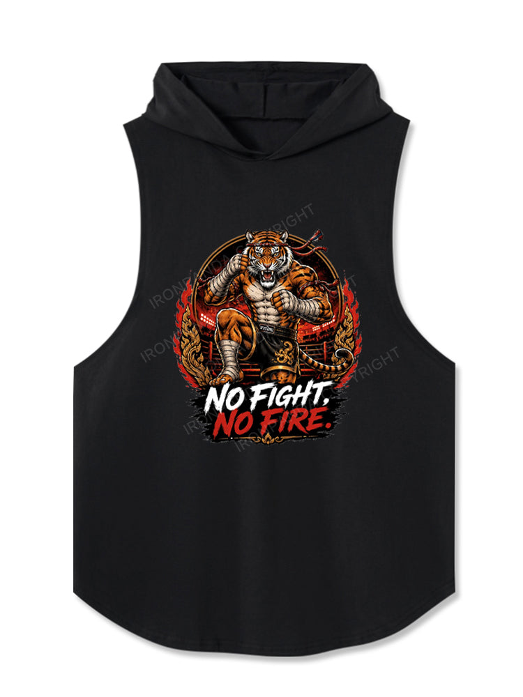 No Fight No Fire Tiger Hooded Tank