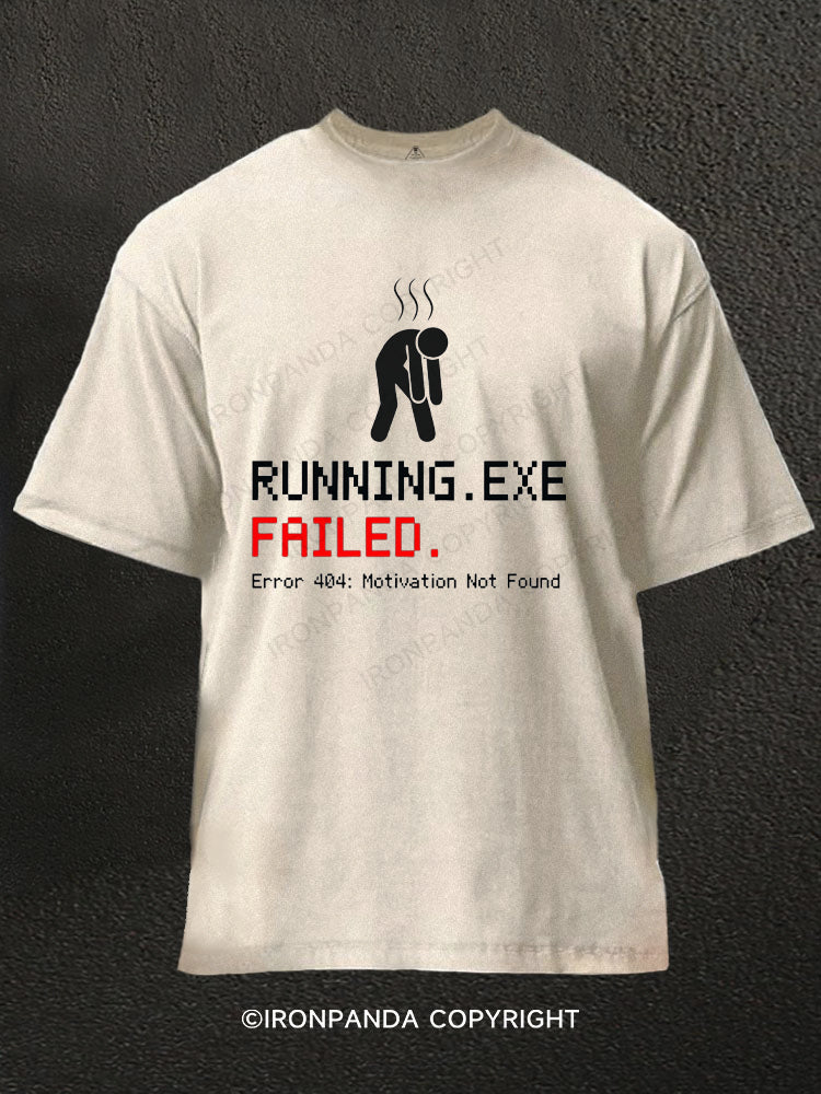 Running.exe Failed Washed Gym Shirt