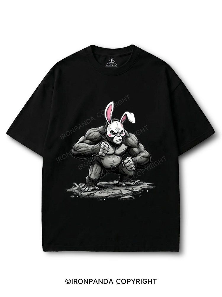 Edgy Gorilla in Cute Rabbit Mask COTTON PUMP COVER