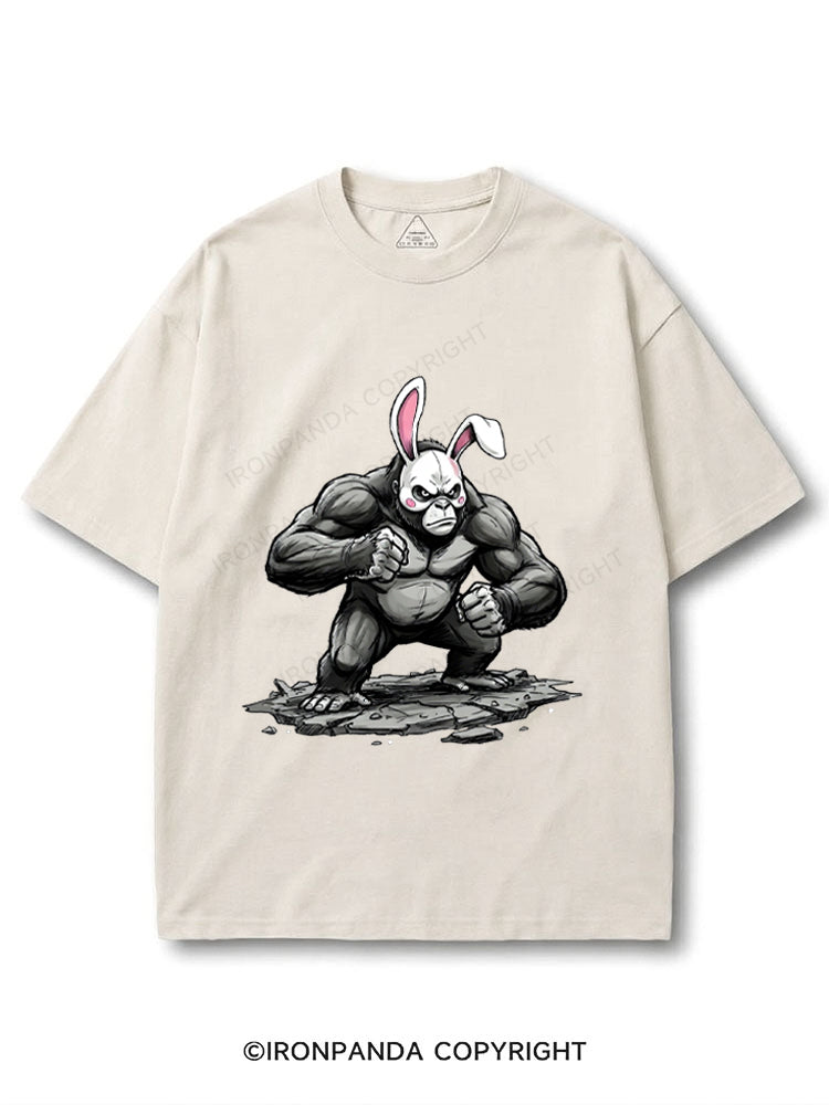 Edgy Gorilla in Cute Rabbit Mask COTTON PUMP COVER