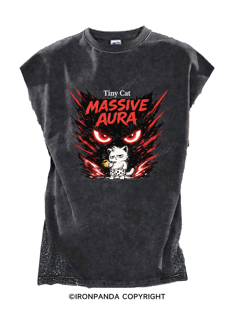 Tiny Cat Massive Aura Cut Off Tank