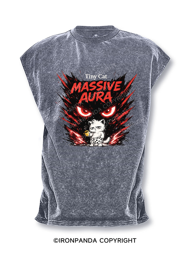 Tiny Cat Massive Aura Cut Off Tank