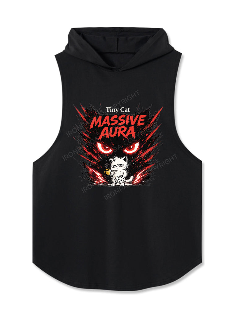 Tiny Cat Massive Aura Hooded Tank
