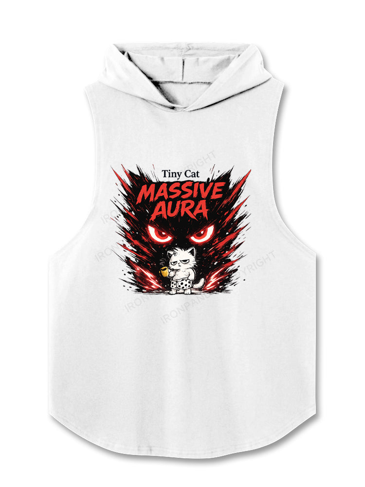 Tiny Cat Massive Aura Hooded Tank