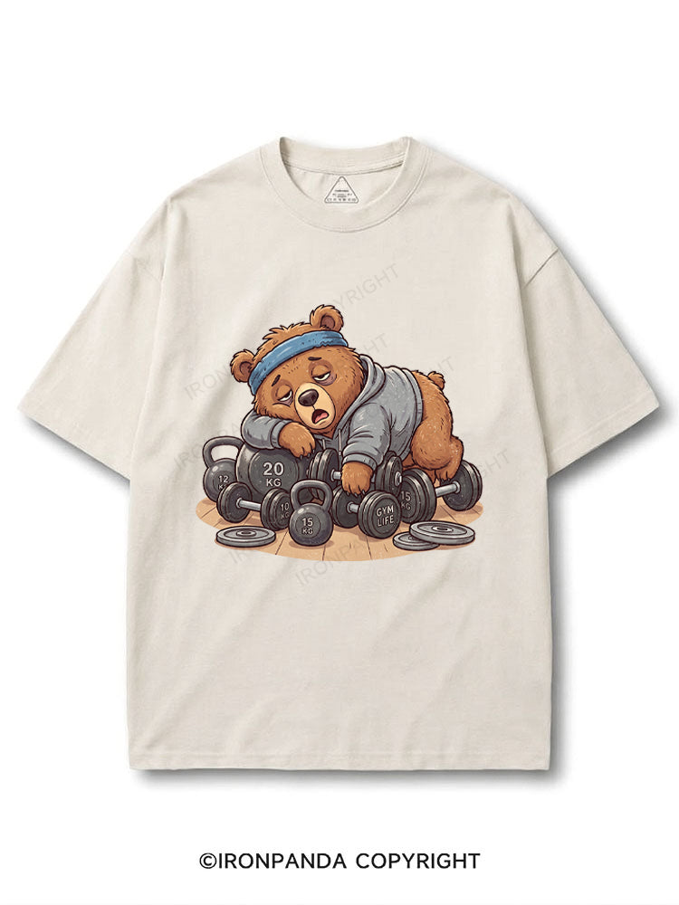 Weightlifting Bear Lazy Fitness COTTON PUMP COVER