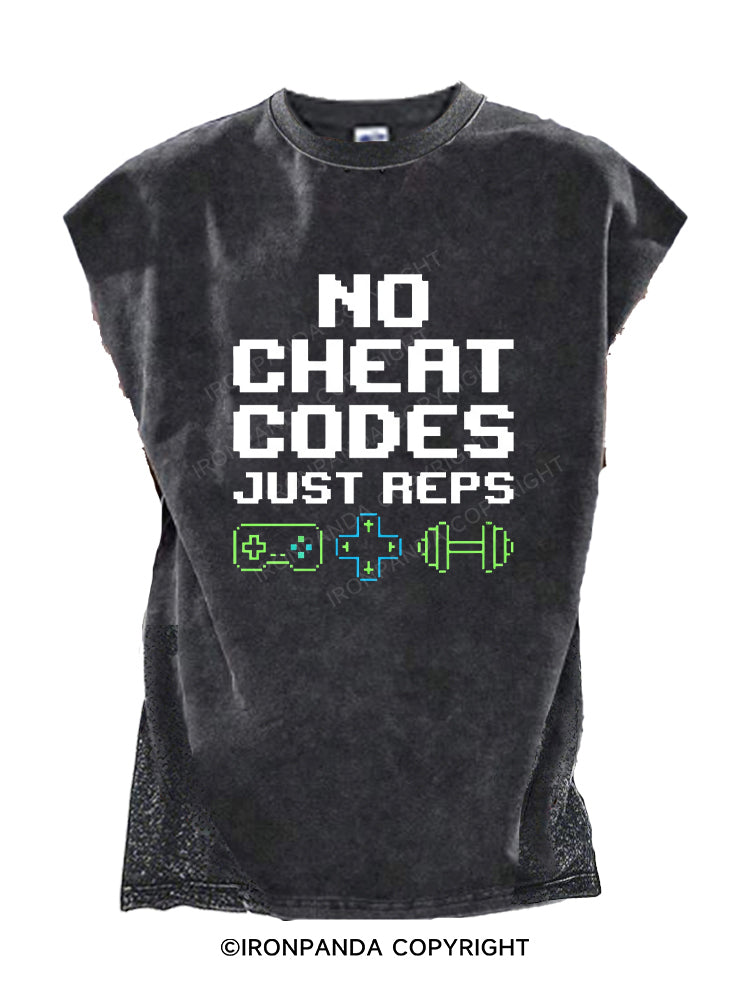 No Cheat Codes Just Reps Gamer Cut Off Tank
