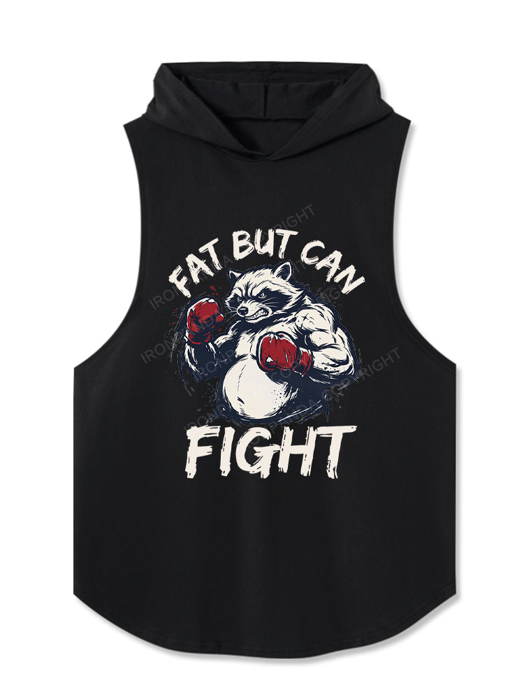 Fat But Can Fight Raccoon Hooded Tank