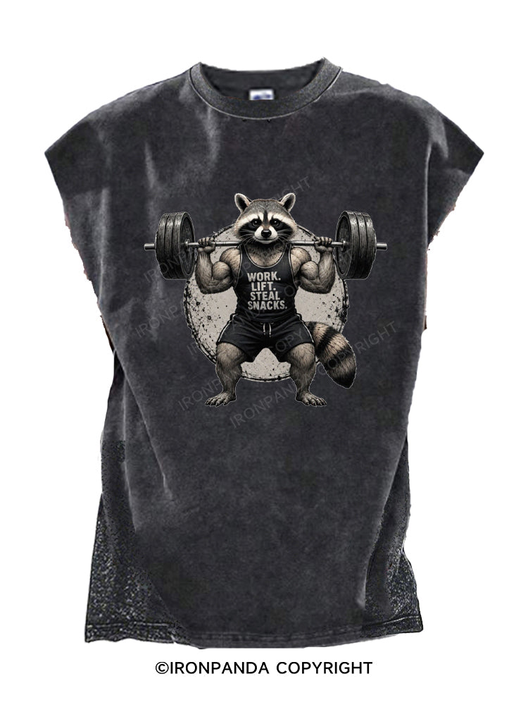 Muscle Raccoon Weightlifting Cut Off Tank