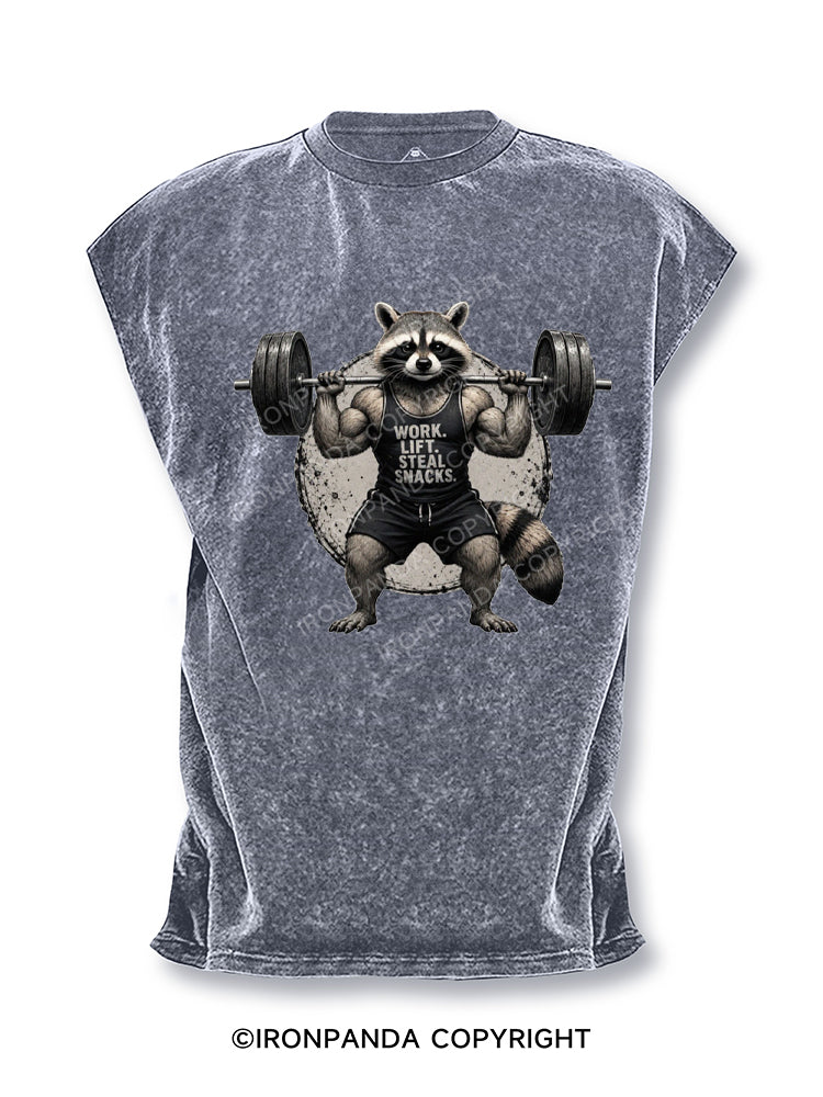 Muscle Raccoon Weightlifting Cut Off Tank