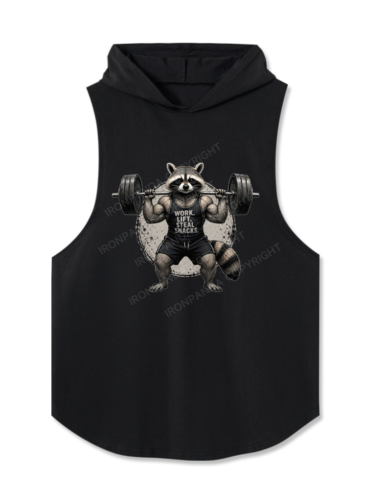 Muscle Raccoon Weightlifting Hooded Tank