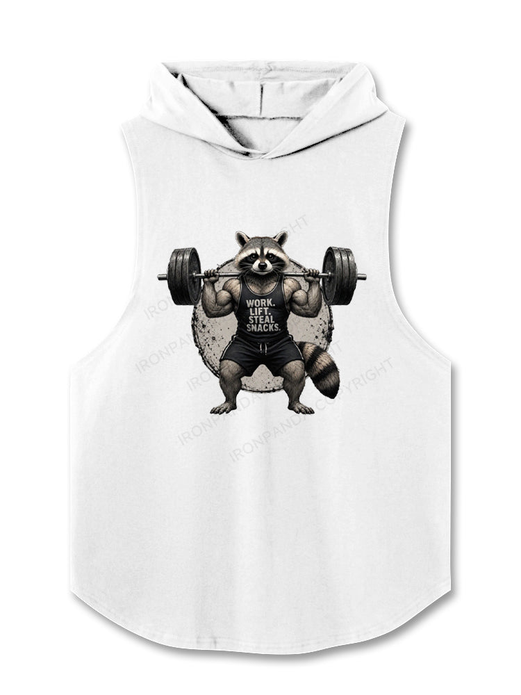 Muscle Raccoon Weightlifting Hooded Tank