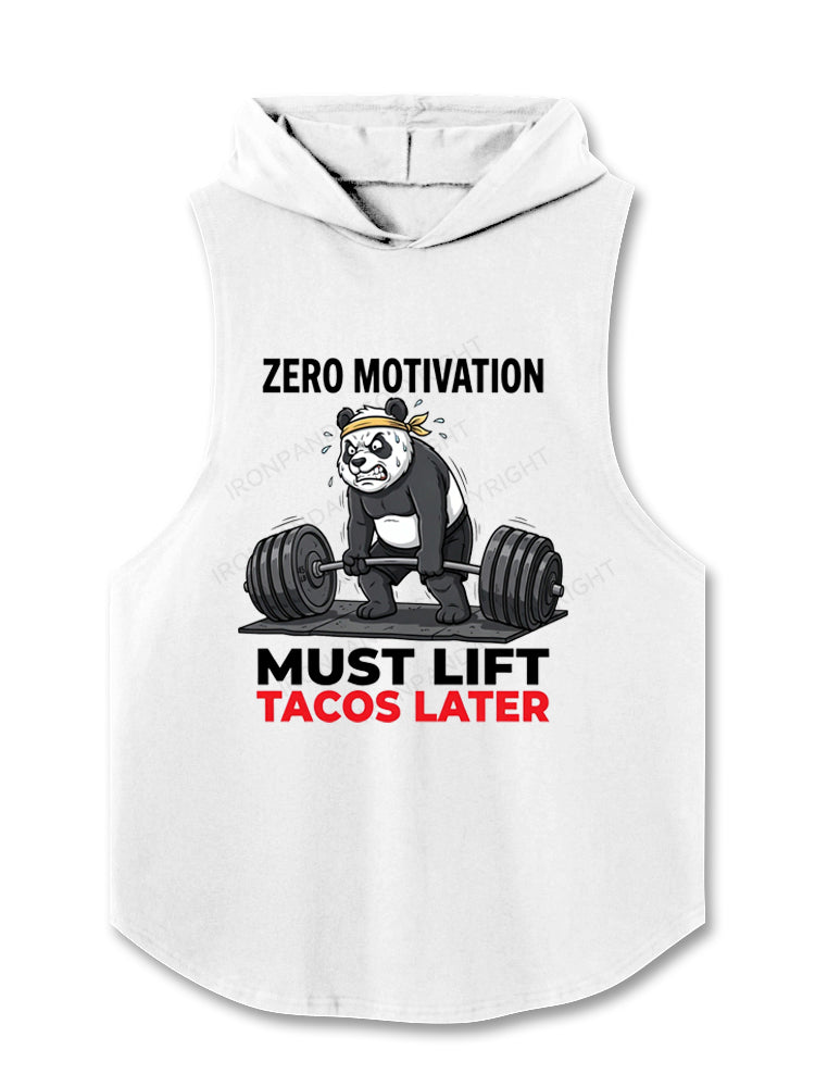 Tacos Later Angry Panda Hooded Tank