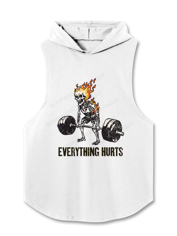 Everything Hurts Skeleton Hooded Tank