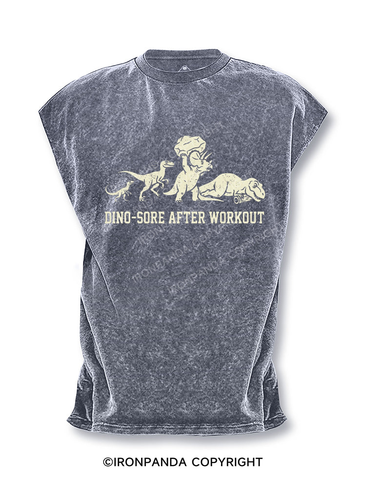 Dino-Sore After Workout Funny Cut Off Tank
