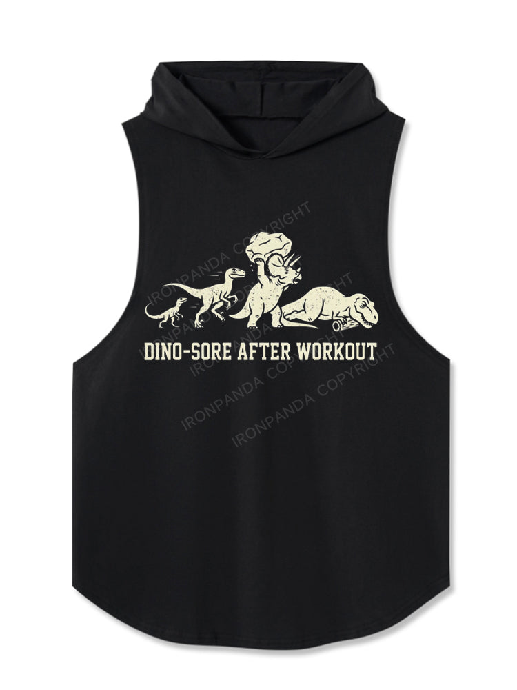 Dino-Sore After Workout Funny Hooded Tank