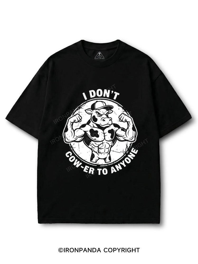 I Don't Cow-er To Anyone Muscular Cow COTTON PUMP COVER