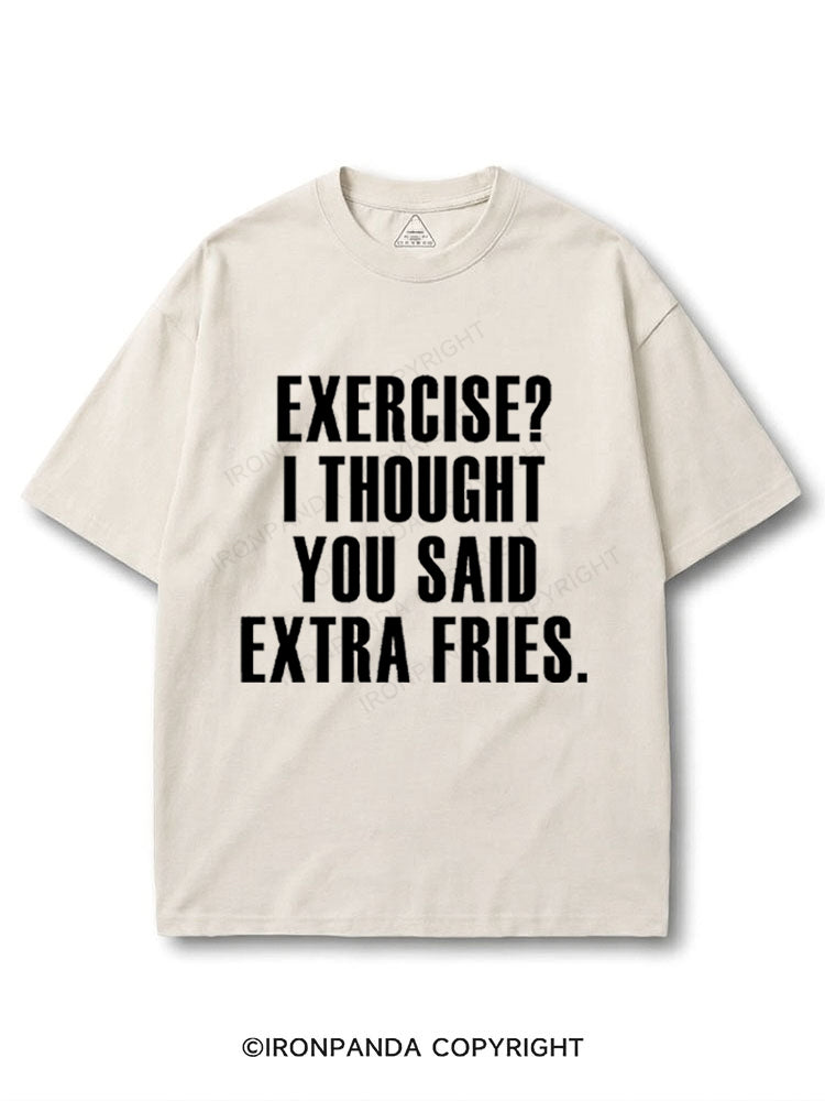 Exercise I Thought You Said Extra Fries Word COTTON PUMP COVER