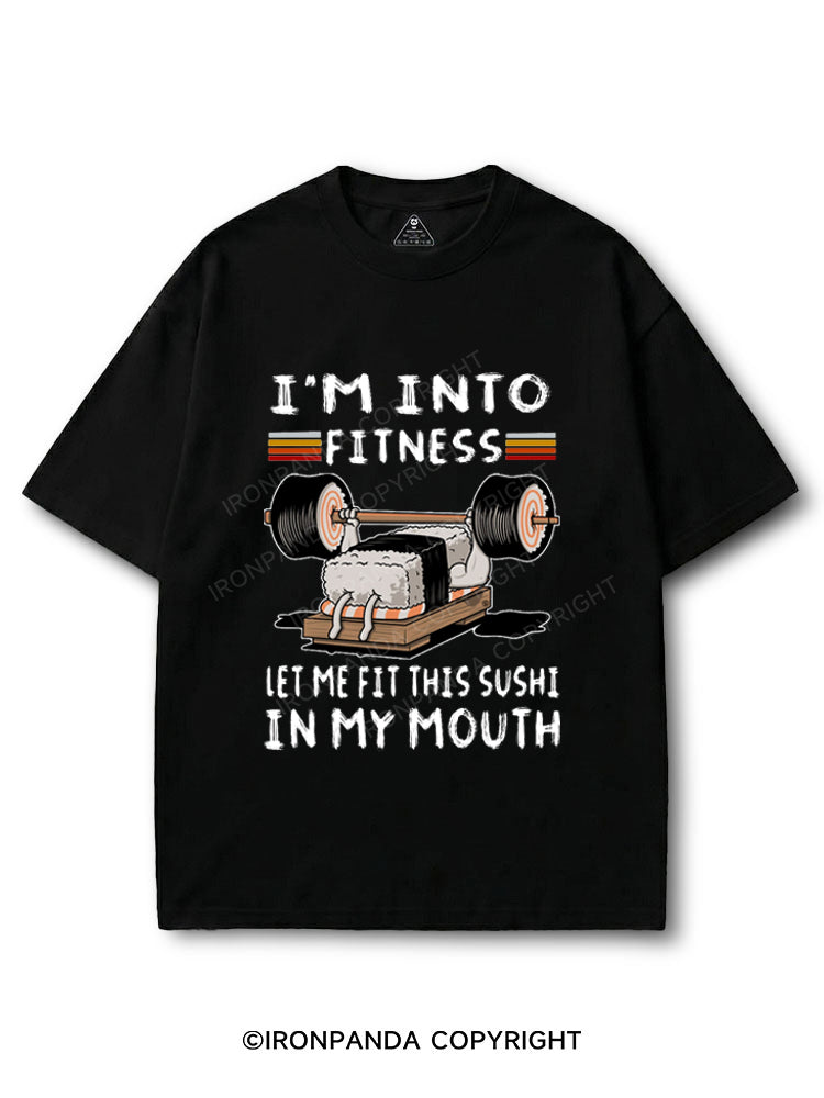 I'm into fitness let me fit this sushi in my mouth COTTON PUMP COVER