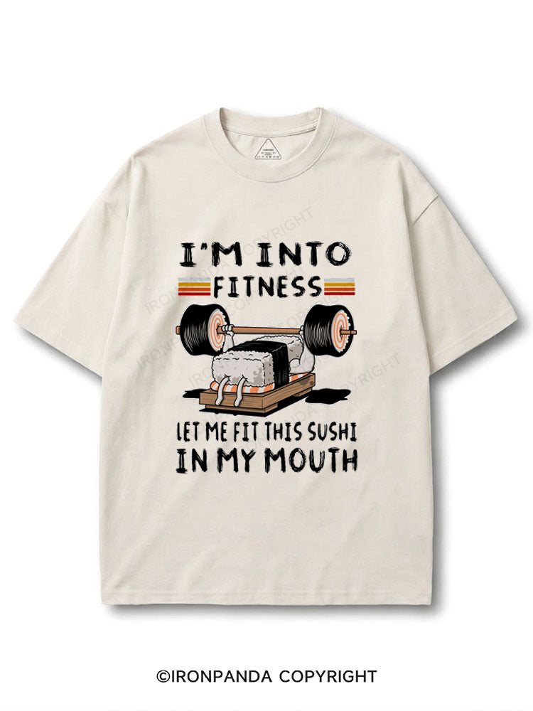 I'm into fitness let me fit this sushi in my mouth COTTON PUMP COVER