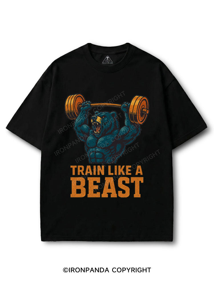 Train Like A Beast Bear Lifting Weights COTTON PUMP COVER