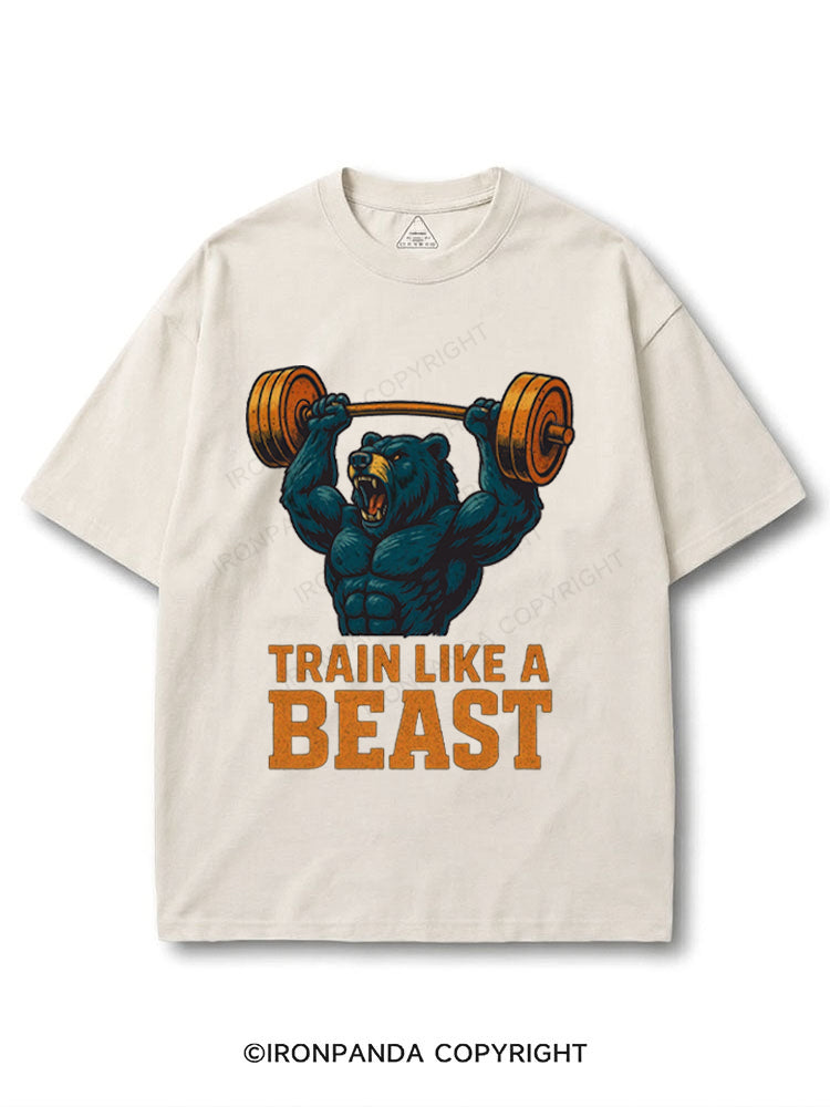 Train Like A Beast Bear Lifting Weights COTTON PUMP COVER