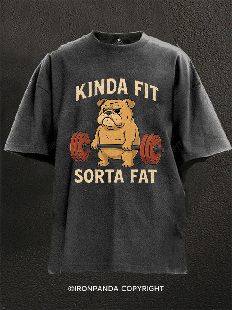 Kinda Fit Sorta Fat Dog Washed Gym Shirt